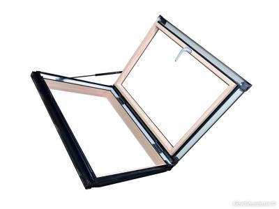 картинка Мансардный люк Designo R35 WDA, однокамерный, H2DL с термоблоком, левое открывание, из дерева, 65*118