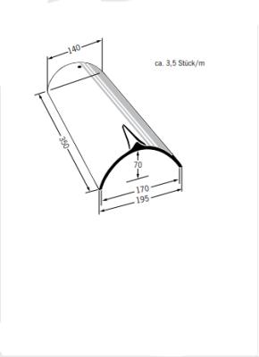 картинка Коньковая черепица средняя ангоб серый "Карбон", engobe carbongrau Meyer-Holsen