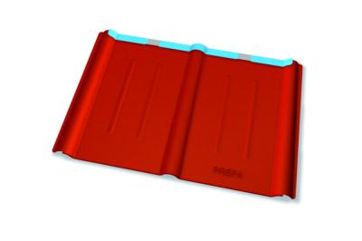 картинка Кровельный лист, 600х420, штуко серый тёмный P.10, dunkelgrau P.10 Prefa