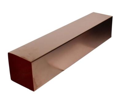 картинка Труба квадратная 120х0,7х2000 мм медь классик, kupfer classic Zambelli