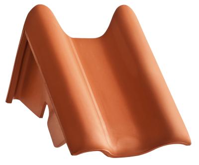 картинка Коньковая левая черепица для односкатной кровли, Futura Nuance темно-коричневый, Nuance dunkelbraun Creaton