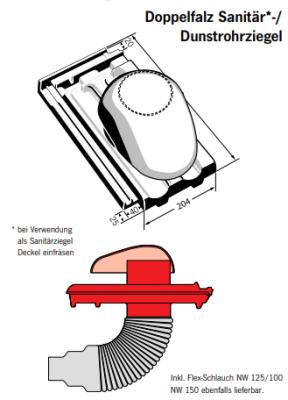 картинка Канализационная черепица 100/125 Doppelfalzziegel маркато алмазно-черный, marcato Diamantschwarz Meyer-Holsen