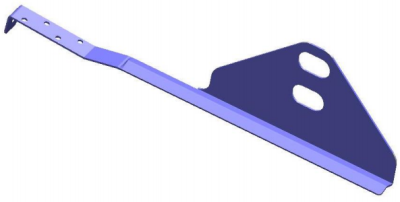 картинка Опора для крепления снегозадерживающей трубы 25x45 (черепица) темно-коричневый, RAL 8019 ТД ФЭЗ