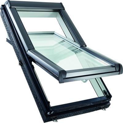 картинка Окно мансардное Designo R49 K WD с термоблоком, ПВХ (двухкамерное, среднеповоротное), 94*140