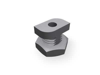 картинка Крепление трубы квадратной D100 натуральный алюминий, naturblank Prefa