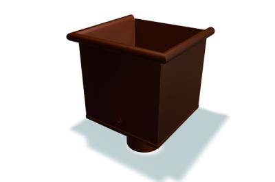 картинка Одиночная воронка, D80 мм серый тёмный P.10, dunkelgrau P.10 Prefa