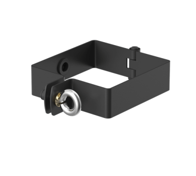 картинка Хомут трубы 80х80 мм, сталь чёрный, RAL 9005 Galeco