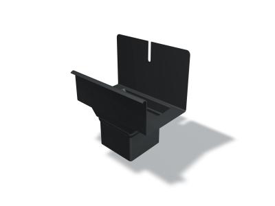 картинка Выход для трубы квадратной D100, 400 мм серый тёмный P.10, dunkelgrau P.10 Prefa