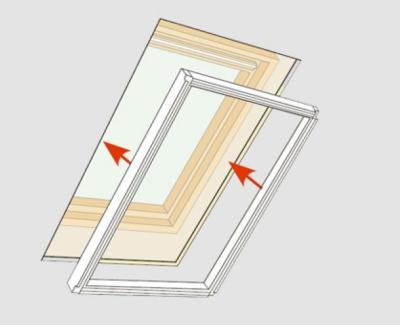 картинка Набор для подведения отделки LGI 3000 прозрачный лак UK08 (134x140) Velux