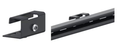 картинка Монтажный набор для крепления горизонтального рельса к мостику Темно-серый, RAL 7016 ORIMA