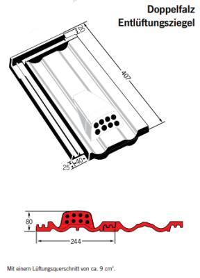 картинка Вентиляционная черепица Doppelfalzziegel маркато алмазно-черный, marcato Diamantschwarz Meyer-Holsen