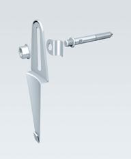 картинка Универсальный крепеж водосточной трубы с нержавеющим шурупом 100 мм