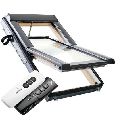 картинка Окно мансардное Designo R69 G WD H2EF с электроприводом, дерево (двухкамерное, среднеповоротное), 74*160