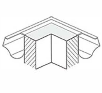 картинка Угол желоба внешний 90 гр, сталь с покрытием, 125 мм