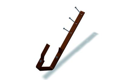 картинка Крюк прямоугольного желоба 333мм  темно-серый RAL 7016, anthrazit RAL 7016 Prefa