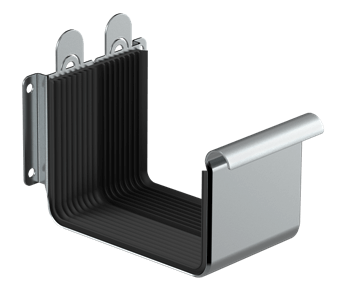 картинка Соединитель желоба 125 мм, сталь графит, RAL 7024 Galeco