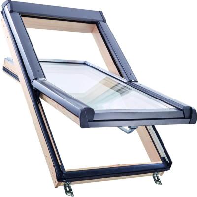 картинка Окно мансардное Designo R45 H WD с термоблоком, дерево (однокамерное, среднеповоротное), 54*98