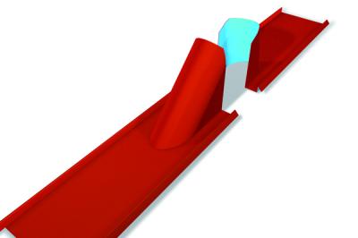 картинка Проходной элемент вентиляционной трубы 80-120 мм Prefa ,  натуральный алюминий, aluminium blank (Австрия)