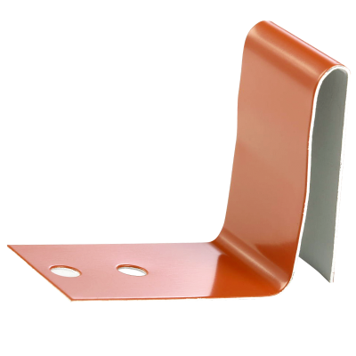 картинка Зажим для желоба ендовы, алюминий коричневый, RAL 8017 MDM