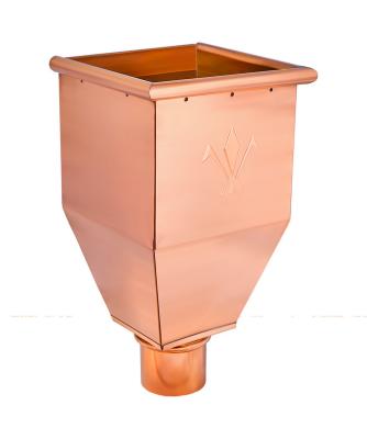 картинка Воронка водосборная удлиненная d=100 медь классик, kupfer classic Aquasystem