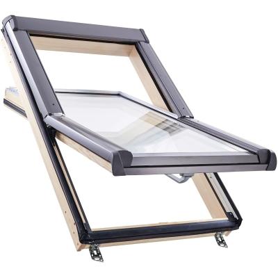 картинка Окно мансардное Designo R45 H100L5 без термоблока, дерево (однокамерное, среднеповоротное), 74*118
