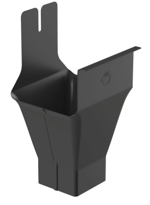 картинка Воронка 125/80 мм, сталь чёрный, RAL 9005 Galeco