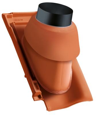 картинка Изолированная канализационная черепица без насадки, 125 мм Finesse винно-красный, Finesse weinrot Creaton