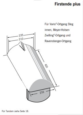 картинка Конечная коньковая черепица "плюс" ангоб серый "Карбон", engobe carbongrau Meyer-Holsen