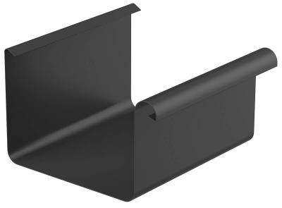 картинка Водосточный желоб 125 мм, L= 3 м, сталь черный, RAL 9005 Galeco