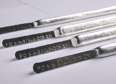 картинка Припой легкоплавкий для меди S-Sn97-Cu3, Трехгранный стержень 10х10х10х400 мм