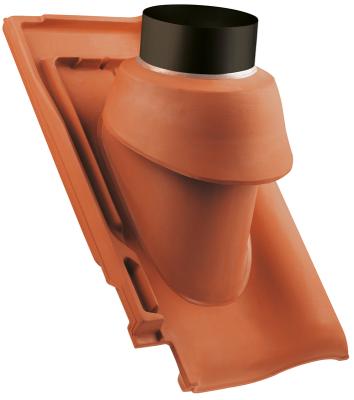 картинка Изолированная канализационная черепица без насадки, 110 мм, Futura Noblesse антик, Noblesse antik geflammt Creaton