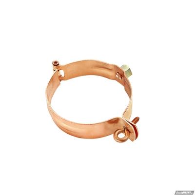 картинка Хомут трубы круглый 100 мм М10 (без штыря) медный, RAL 8004 Zambelli