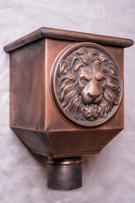 картинка Воронка сливная, художественная, состаренная медь