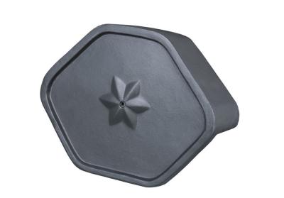 картинка Заглушка конька конечная, Bergamo антрацит ангоб, anthrazit engobe 