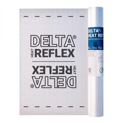 картинка Пароизоляция энергосберегающая с отражающим слоем DELTA-HEAT REFLEX, Sd=150м, 180 г/м², 50x1,5