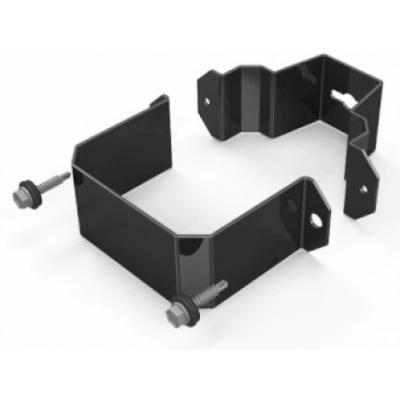 картинка Хомут квадратной трубы с комплектом крепления m2000, K9*9  черный матовый, RR 33 matt ORIMA