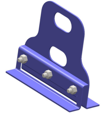 картинка Опора для крепления снегозадерживающей трубы 25х45 (фальцевая кровля) коричневый, RAL 8017 ТД ФЭЗ