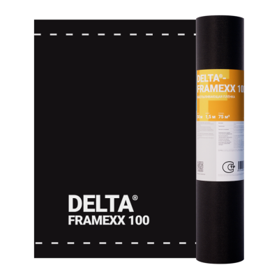 картинка Обеспыливающая плёнка для каркасных перегородок DELTA-FRAMEXX 100, 50x1,5 м, Sd=0,027м, 100 г/м2