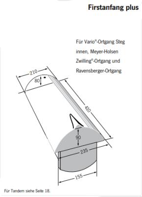 картинка Начальная коньковая черепица "плюс" ангоб серый "Карбон", engobe carbongrau Meyer-Holsen