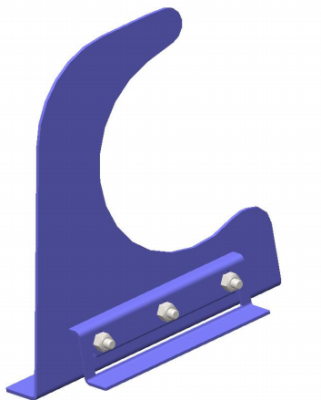 картинка Опора для бревна диаметром 160 мм (фальцевая кровля) коричневый, RAL 8017 ТД ФЭЗ